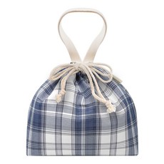 格紋Bong Bong保溫保冷便當袋, 海軍藍