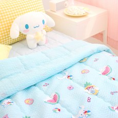 나라홈데코 산리오 아동용 시나모롤 시어서커 스위밍 차렵이불, 블루