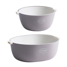 Winprice 瀝水雙色碗 O型+U型組, 灰色