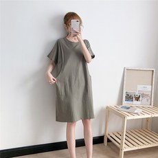 側拉式基本款哺乳連身裙