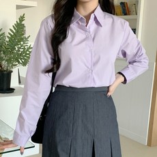 린다샵 여성용 에어폴 카라 컬러풀 무지 셔츠 cpnb2333k2c