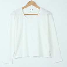 빼빼 여성용 베이직 U넥 모달스판 긴팔 티셔츠