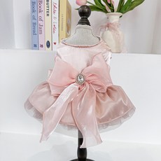 Wavy Days 寵物普賽克大蝴蝶結洋裝, 1個, 粉紅色