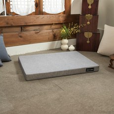 Dranche 紮實記憶棉生活防水祈禱跪拜大坐墊, 淺灰色