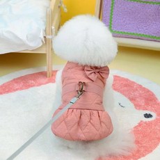 Coco studio Coco 時尚蝴蝶結胸背帶鋪棉背心, 1個, 粉紅色