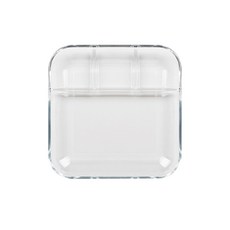 퓨어글라스 정사각 4절 내열강화유리 식판 중 M