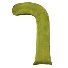 BED&DECO 柔軟超細纖維拐杖身體枕頭含枕芯, 綠色