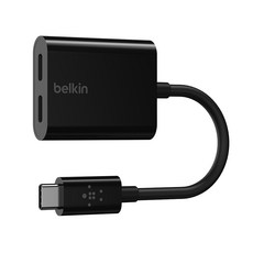 belkin Type-C充電+音源 to Type-C 轉接線 F7U081bt, 140mm, 黑色, 1個