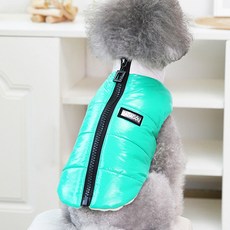 DaDaGou 犬用亮面刷毛背心, 綠色