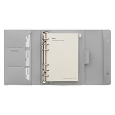 FunnYmade 皮革萬年型時間追蹤器手帳 + 內頁套組, 1組, 淺灰