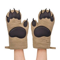 熊掌廚房隔熱烤箱手套, 棕色, 1套