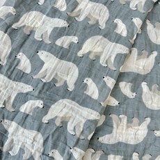 Spazio L Baby 嬰幼兒用雙層紗布毯, 北極熊