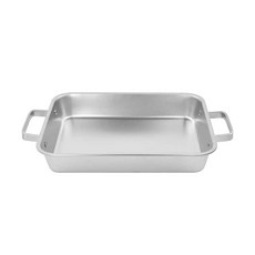 多功能方形雙耳304不鏽鋼料理鍋, 400 x 254 x 54 毫米, 1個