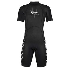 Rally 男款束腰連身泳衣 CWMU001, 黑色