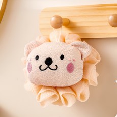 홈팡 귀여운 곰돌이 샤워볼, 핑크, 1개, 1개입