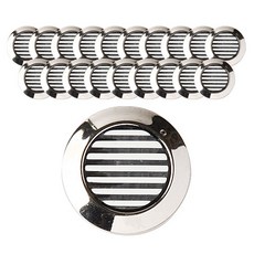 射出條紋組合鈕扣 18mm, 20個, 鎳