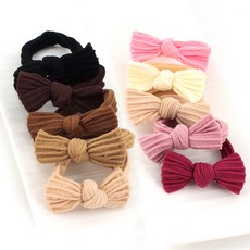 아랑로랑 여아용 리본 쫀쫀 고탄력 스판 헤어끈 10p 세트