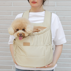 AMYLOVESPET 擁抱前背包, Padding Beige