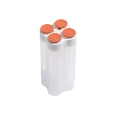 穀物收納盒 D_RD_9, 白色 橘色