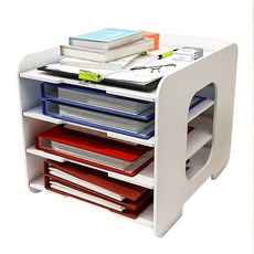 VWY PVC文件架 縱向 A型, 白色的, 4段