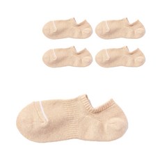 무인양품 남성용 굿피트 직각 파일 샬로우 스니커 인 삭스 5켤레 세트 DAC17A3S