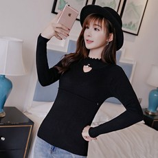 孕婦針織長袖上衣