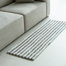 인룸 세일러 스트라이프 소프트 주방 발매트, 그레이