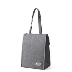 簡約配色午餐袋 灰色, 1個