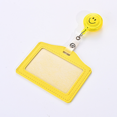 Goemse 橫式員工卡套 名牌 5.4 x 8.5 cm, 3個, 黃色