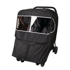 wowbaby 雙胞胎嬰兒車用四季防風防雨罩, 黑色, 1個