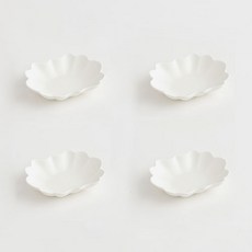ERATO Moi 橢圓形小菜盤 配菜碗 醬料碗, 白色, 4個
