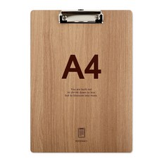 POPOFANCY 簡約木質板夾 A4, 讓布朗, 1個
