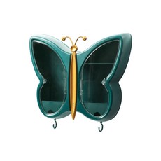 부스마켓 프라임 버터플라이 화장품 보관함, 1개, 그린