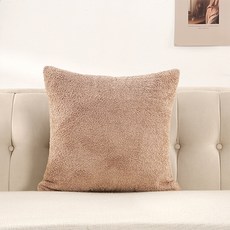 홈플로우 봄가을 테디 몽글털 포근한 쿠션 커버