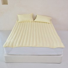 베딩다이어리 꿀잠 먼지 없는 방수 토퍼형 패드, 레몬샤베트