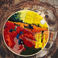 星夜名畫刺繡DIY, 1個, 01