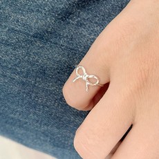 젤루나 여성용 매듭 리본 심플 레이어드 베이직 데일리 오픈링 애끼반지 B-172