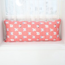 Iconi House 格紋動物靠背墊 含枕芯, 粉紅色