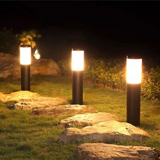 레나에너지 태양광 원통 야외 정원등 2p, 블랙