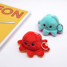 雙面章魚娃娃鑰匙圈 2件組