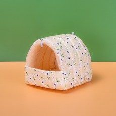 랜보어 소동물 꽃패턴 해먹포치 10 x 10 cm, 아이보리, 1개