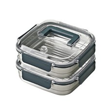 Glasslock Cheftopf 手提型不銹鋼保鮮盒 1850ml, 保鮮盒 1.85L, 1組