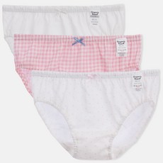 Organic Boom 女童三角內褲組 基本款+格紋+圓點印花款