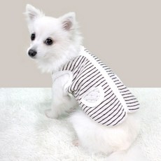 Dr.Blank 寵物 Blank Dog 條紋棉質背心, BEIGE