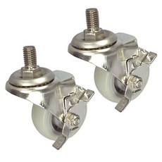 MASTER. S 不鏽鋼腳輪 輕量用 DS 22系列 DS 2230 ELP-BT BK 7.6cm 不鏽鋼 靜音 (白色) 螺栓-B/K, 2個