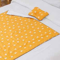 아띠블랑 짱구베개 + 블랭킷 세트, 화이트베어