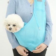 REDPUPPY 寵物網眼涼感斜背包, 天空藍