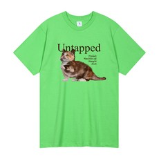 언탭트 먼치킨 고양이 뭉치 16수 통기성 반팔 티셔츠 순면