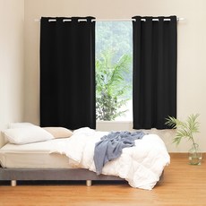 더자리 아일렛형 암막커튼 + 커튼끈 세트