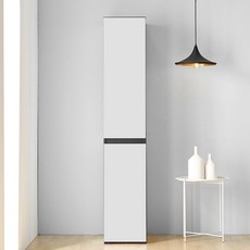 엘리에셀 비스포크 오브제 광폭 다용도 5단 키큰 틈새 수납장 400 방문설치, 코타화이트